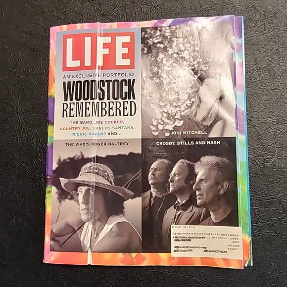 LIFE Magazine 1994 Woodstock Remembered The Band Santana Daltrey Joni Mitchell - Picture 1 of 3